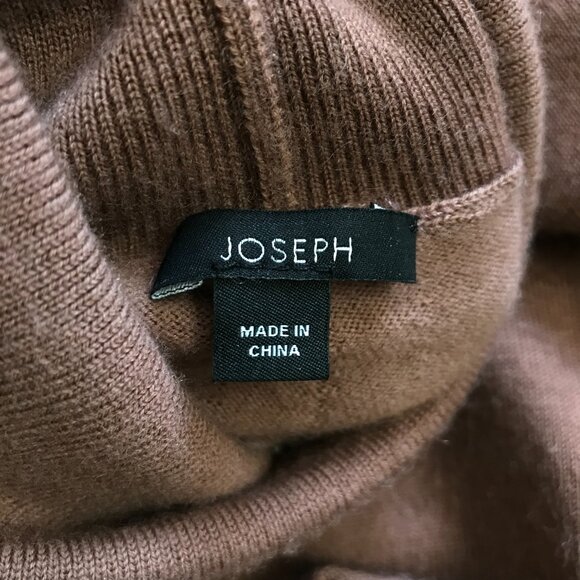 Joseph Cashmere Turtleneck Sweater Womens Small Pink Brown Long Sleeve Stretch - Picture 5 of 9